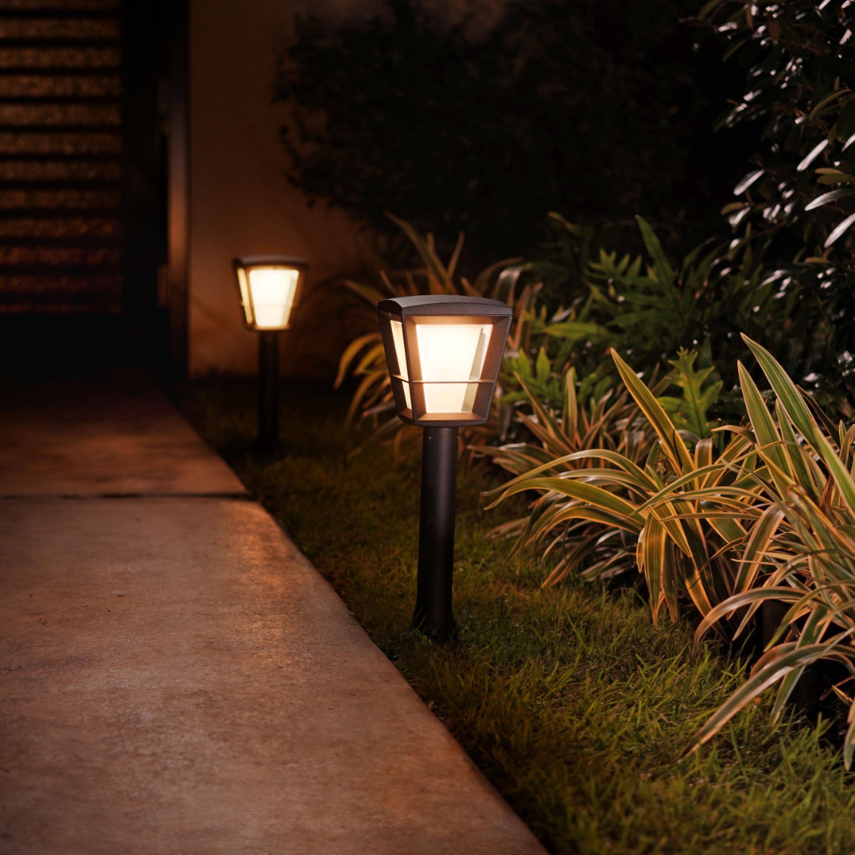 Alt View 12. Philips - Hue Econic Outdoor Pathway Light Extension - White and Color Ambiance.