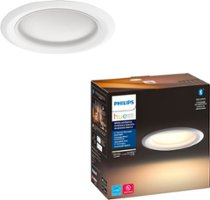Philips - Hue White Ambiance LED Smart Retrofit 4" Recessed Downlight - White - Front_Zoom