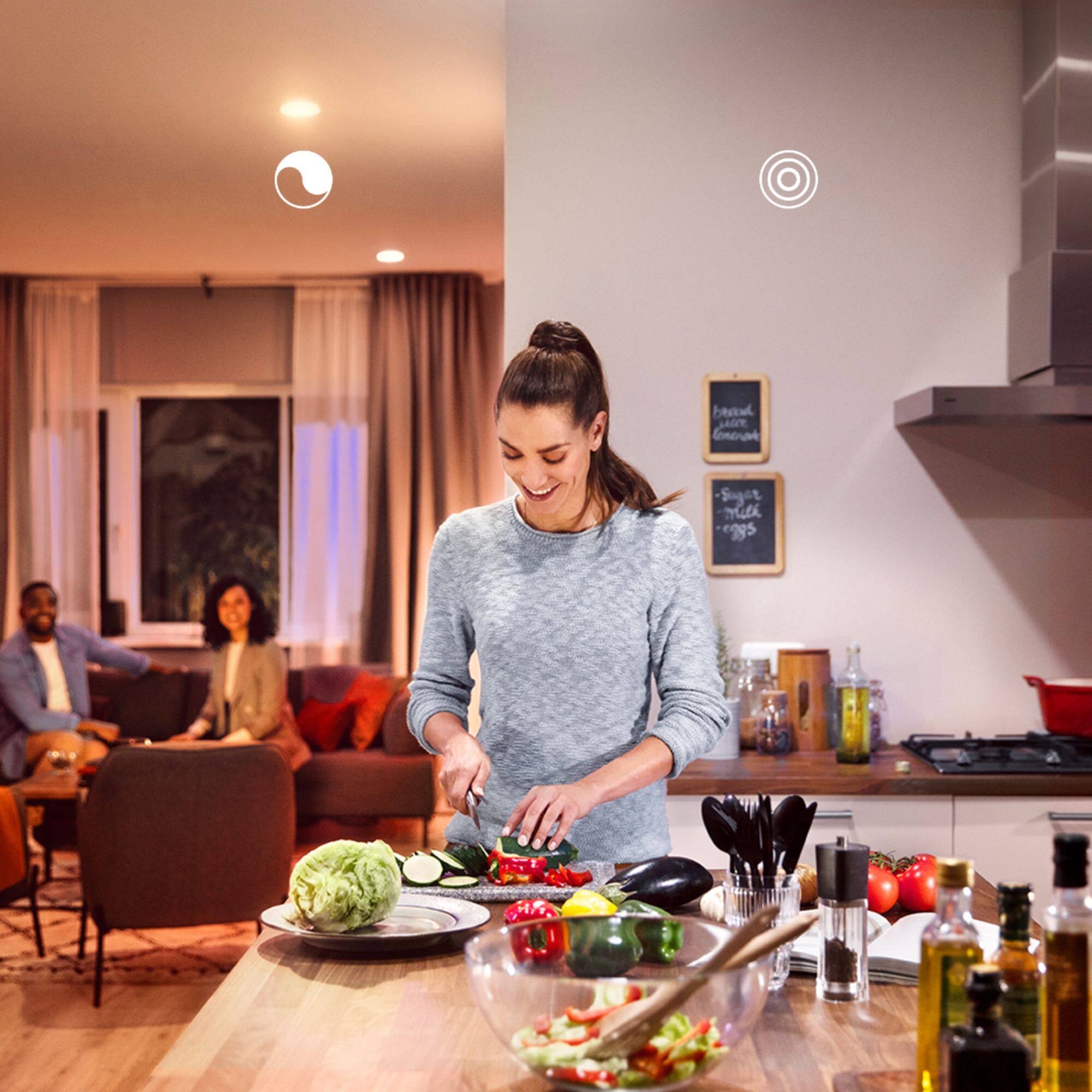 Alt View 15. Philips - Hue 4" Bluetooth Smart LED Recessed Downlight - White Ambiance.