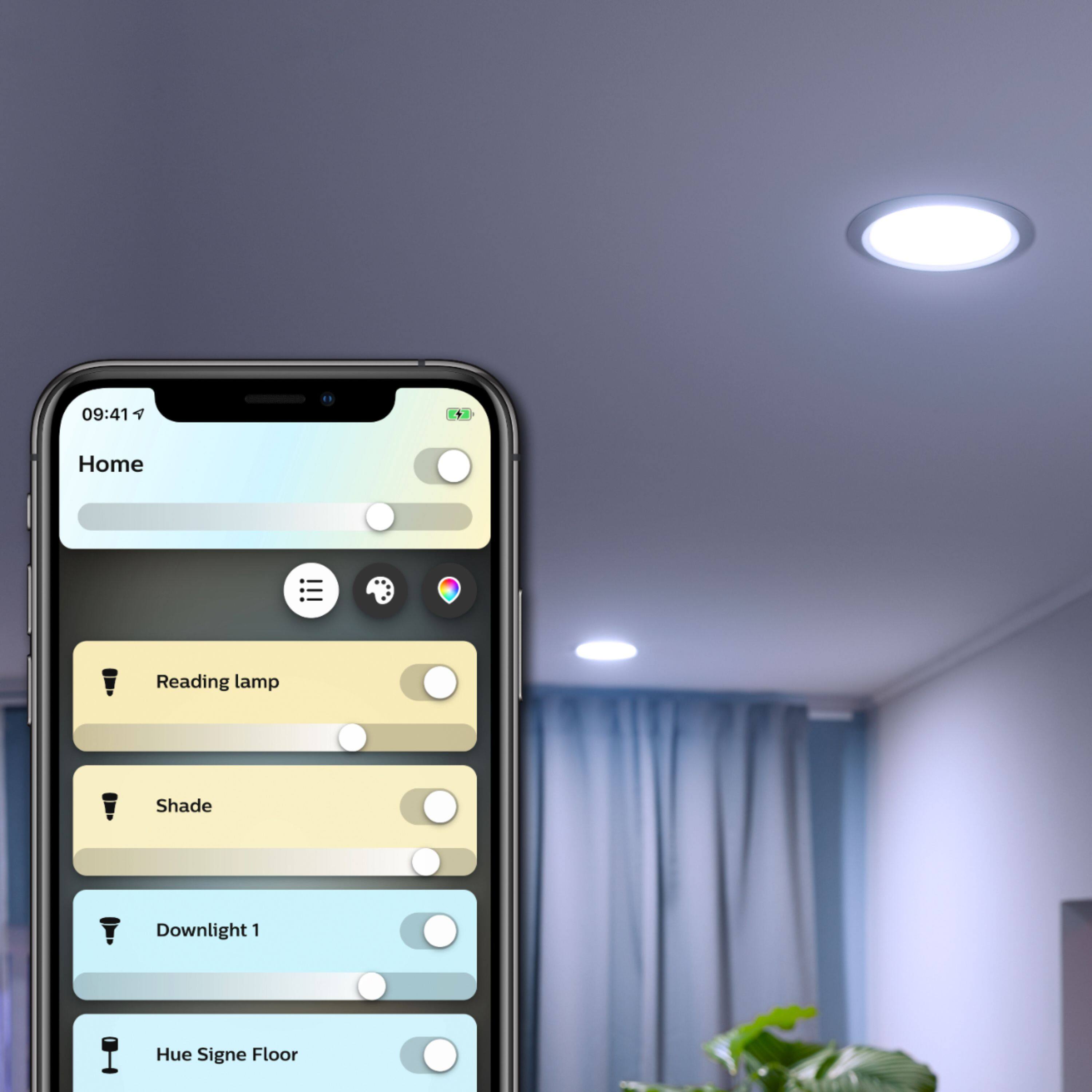 Alt View 14. Philips - Hue 4" Bluetooth Smart LED Recessed Downlight - White Ambiance.