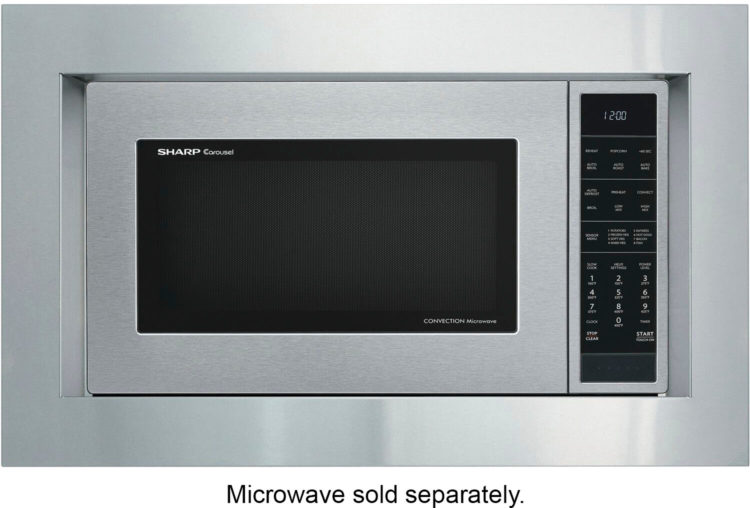 Angle View: Sharp - 27-In. Flush Mount Built-In Trim Kit for Microwave Oven