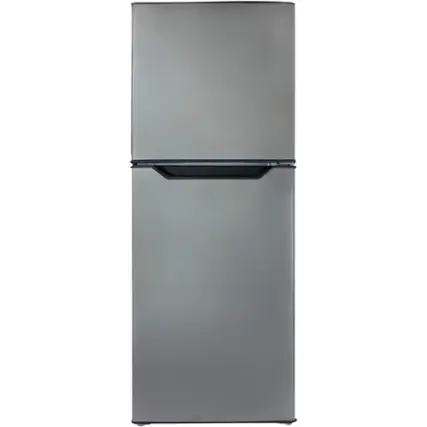 Front. Danby - 7 Cu. Ft. Top-Freezer Refrigerator - Black/Stainless Steel Look.
