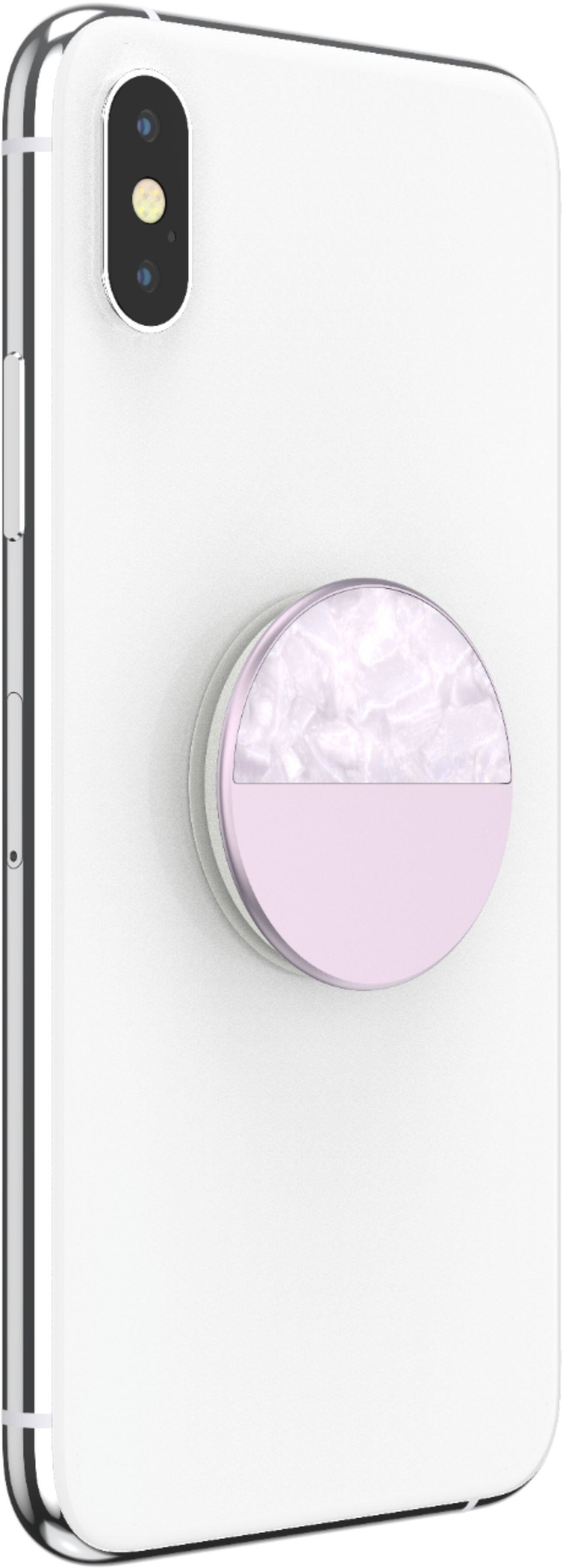Alt View 13. PopSockets - PopGrip Luxe Cell Phone Grip & Stand - White/Pink.