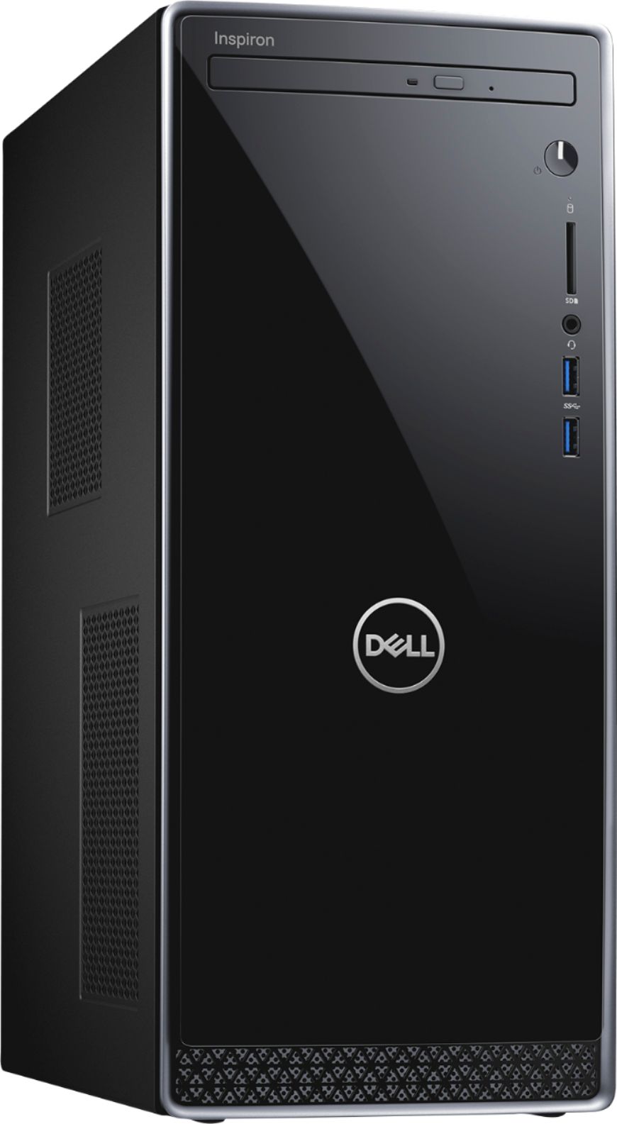 Best Buy Dell Inspiron Desktop Intel Core I3 8gb Memory 256gb Hdd Black With Silver Trim I3670 3438blk Pus