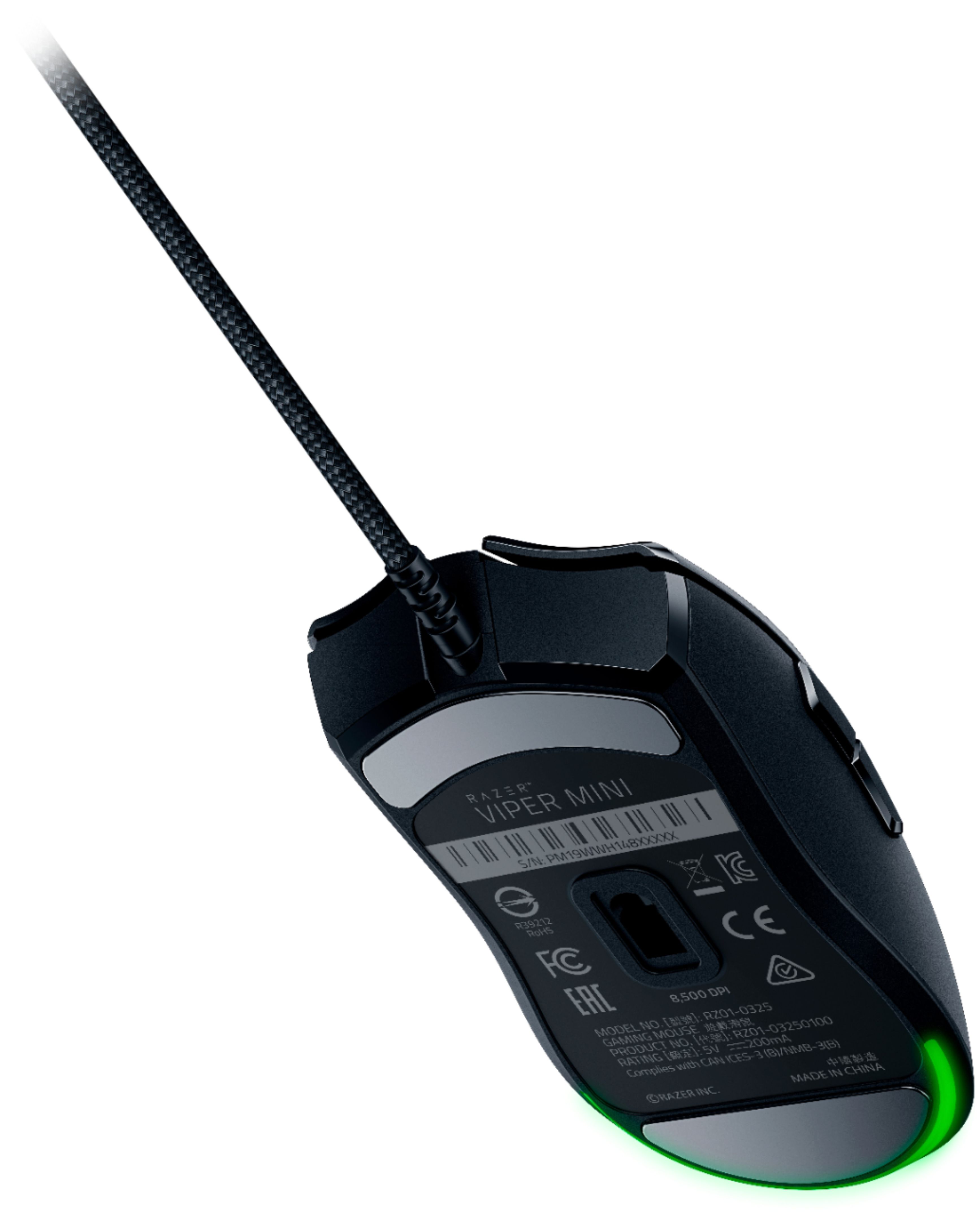 Razer Viper Mini - Wired Gaming Mouse for PC/Mac (Ultralight 61g,  Ambidextrous, Speedflex Cable, 8,500 DPI Optical Sensor, Chroma RGB  Illumination)