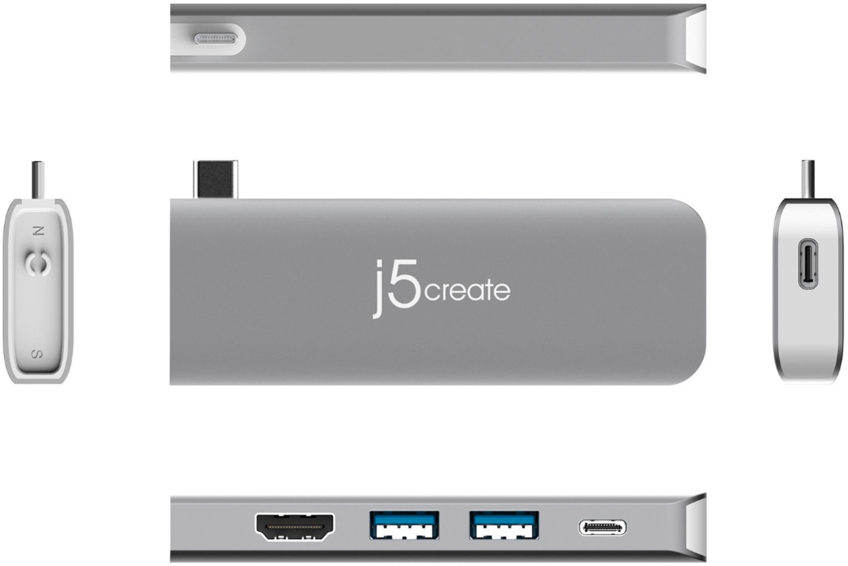 J5create Ultradrive Usb Type C Docking Station For Apple Macbook Pro And Air Silver Jcd3 Best Buy