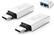 Front. j5create - USB Type C-to-USB Type A Charge-and-Sync Adapter (2-Pack) - Black/Silver.