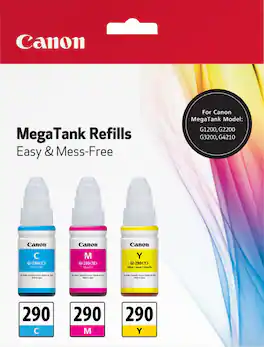 Canon - GI-290 3-Pack Ink Bottles - Cyan/Magenta/Yellow