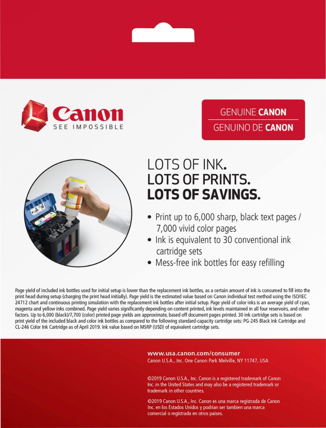 Alt View 13. Canon - GI-290 3-Pack Ink Bottles - Cyan/Magenta/Yellow.