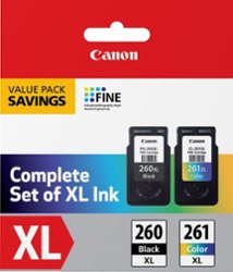 Canon - PG-260 XL / CL-261 XL 2-Pack High-Yield Ink Cartridges - Black/Cyan/Magenta/Yellow - Front_Zoom