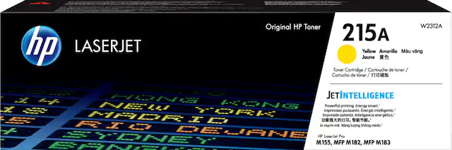 Front. HP - 215A Standard Capacity Toner Cartridge - Yellow.