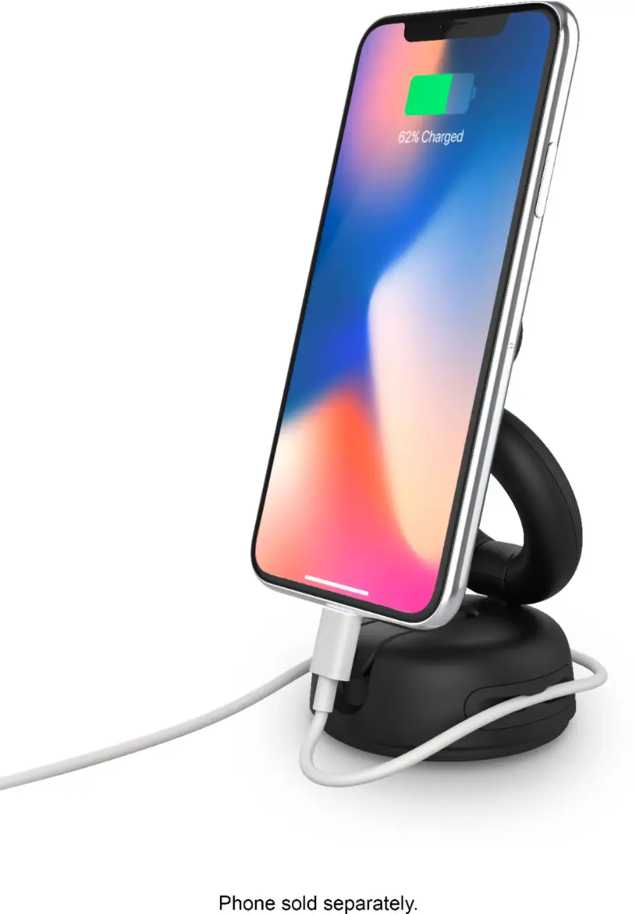 Alt View 16. PopSockets - PopMount 2 Desk Car Dash & Windshield Mount - Black.