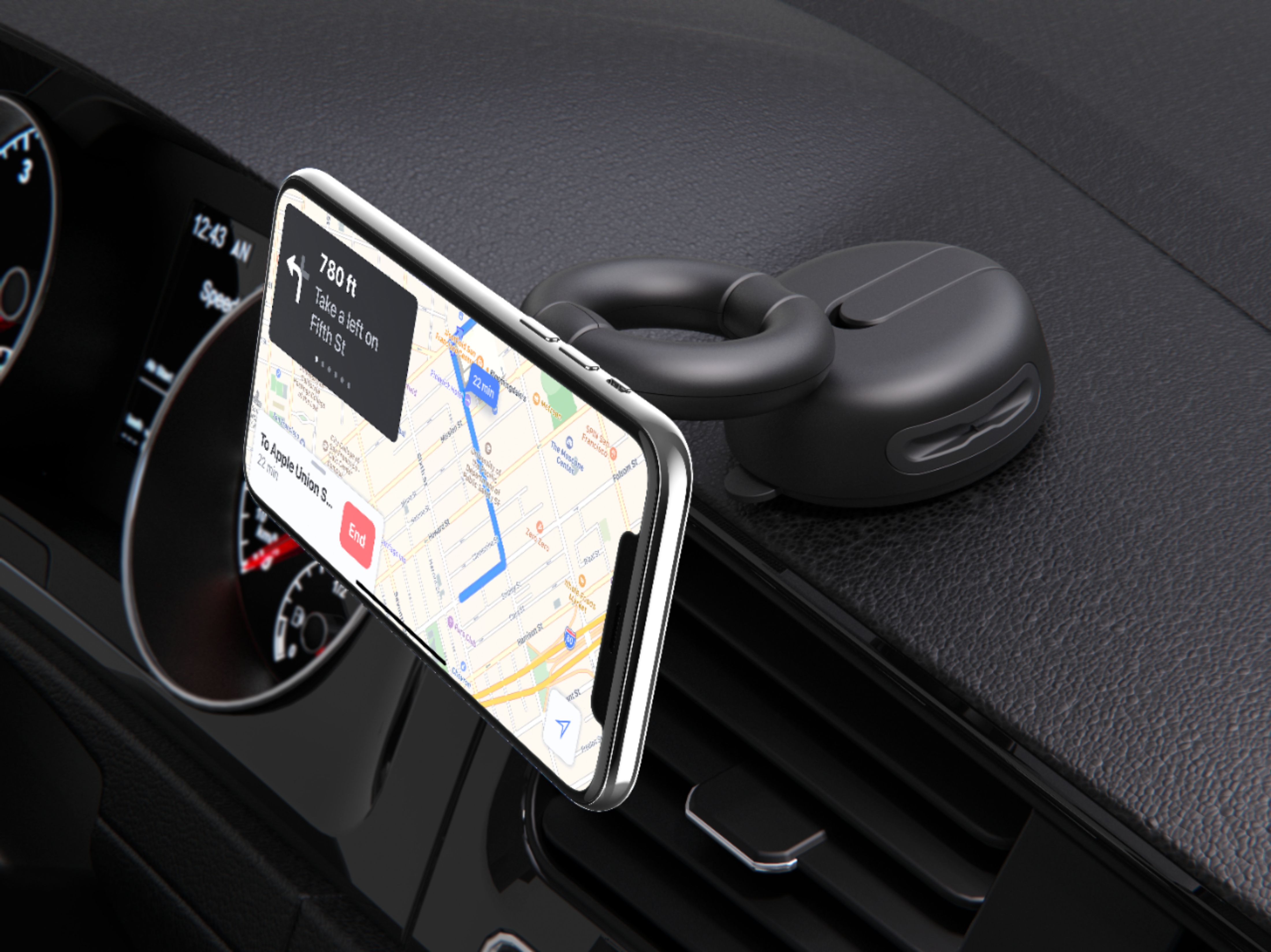 PopSockets - Car Holder for Mobile Phones - Black