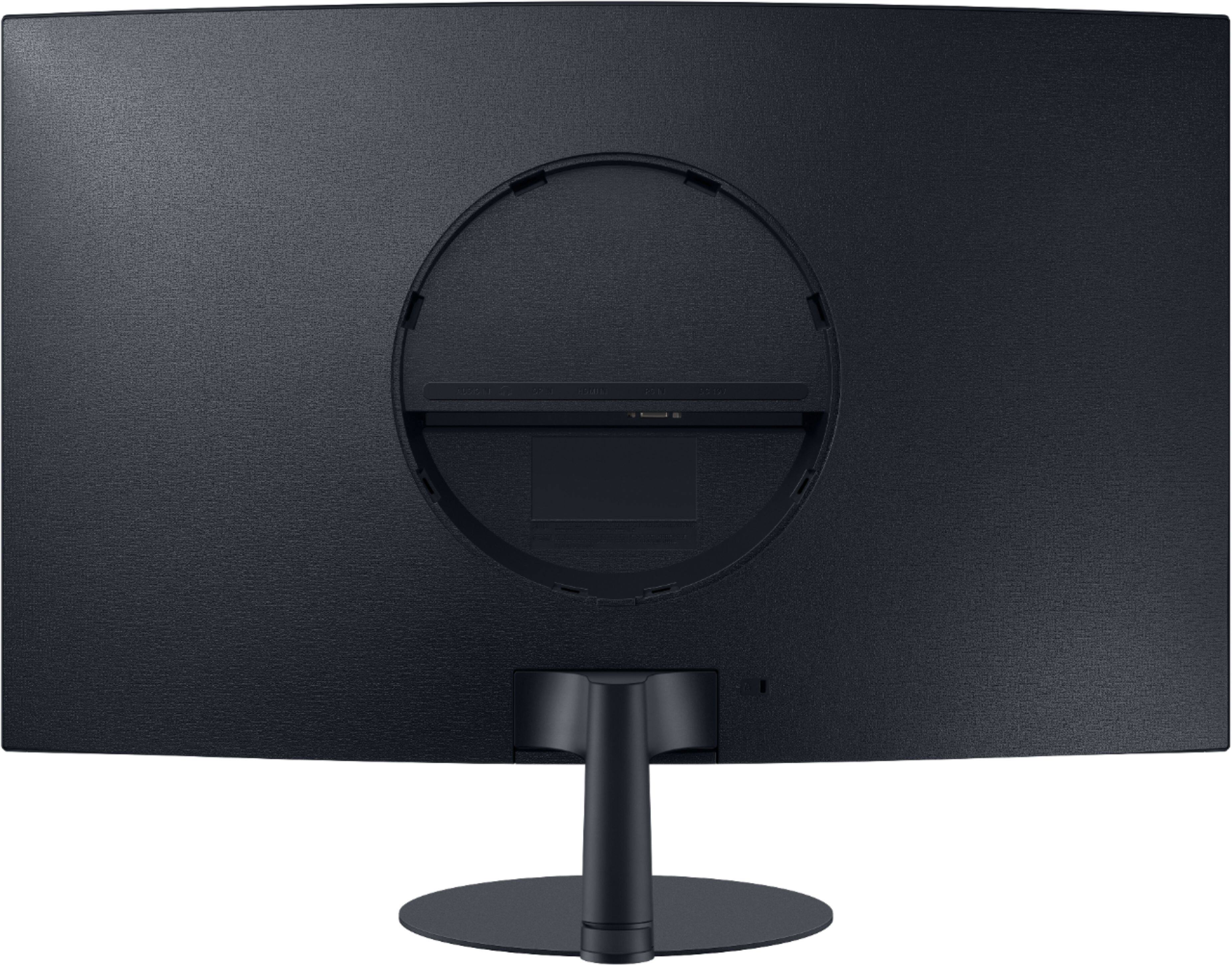 Back. Samsung - T55 Series 27" LED 1000R Curved FHD FreeSync Monitor with Speakers (DisplayPort, HDMI, VGA) - Black.