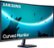 Angle Zoom. Samsung - T55 Series 27" LED 1000R Curved FHD FreeSync Monitor with Speakers (DisplayPort, HDMI, VGA) - Black.