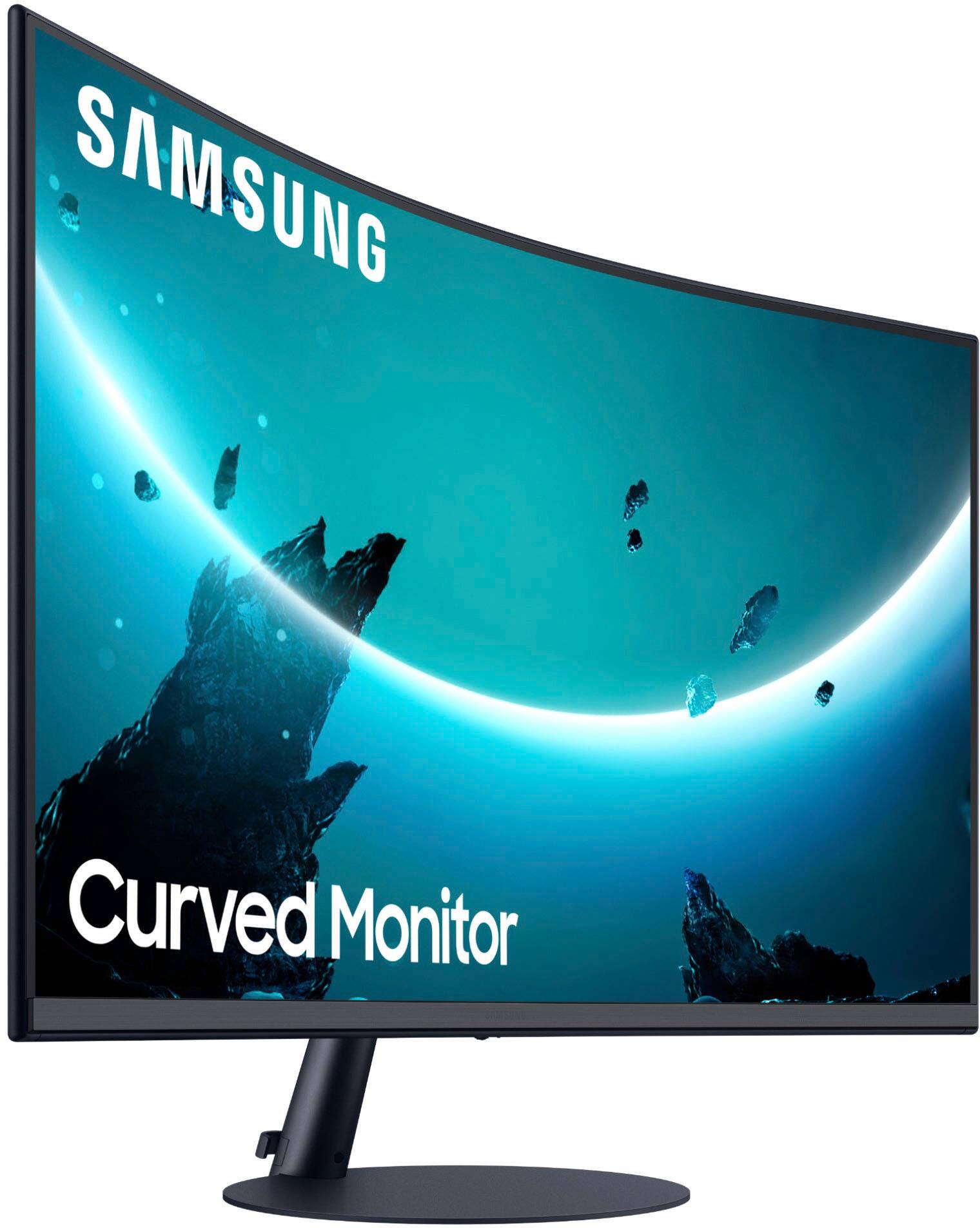Alt View 11. Samsung - T55 Series 27" LED 1000R Curved FHD FreeSync Monitor with Speakers (DisplayPort, HDMI, VGA) - Black.