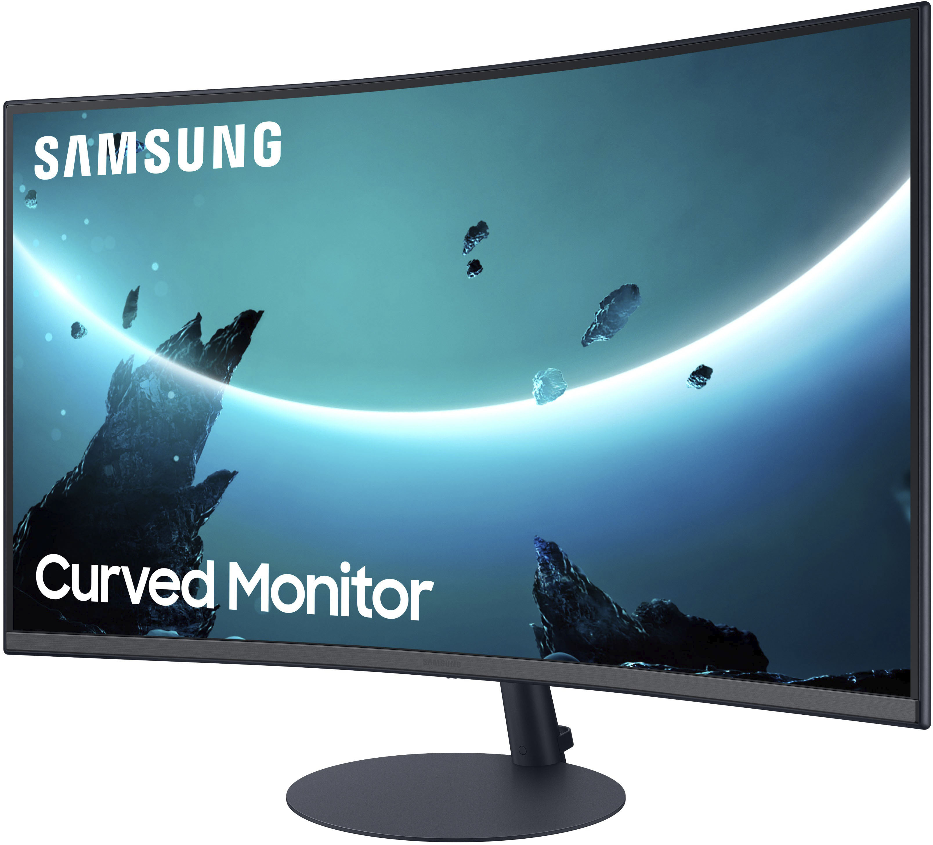 Sta op zegevierend Haast je Samsung T55 Series 27" LED 1000R Curved FHD FreeSync Monitor with Speakers  (DisplayPort, HDMI, VGA) Black LC27T550FDNXZA - Best Buy
