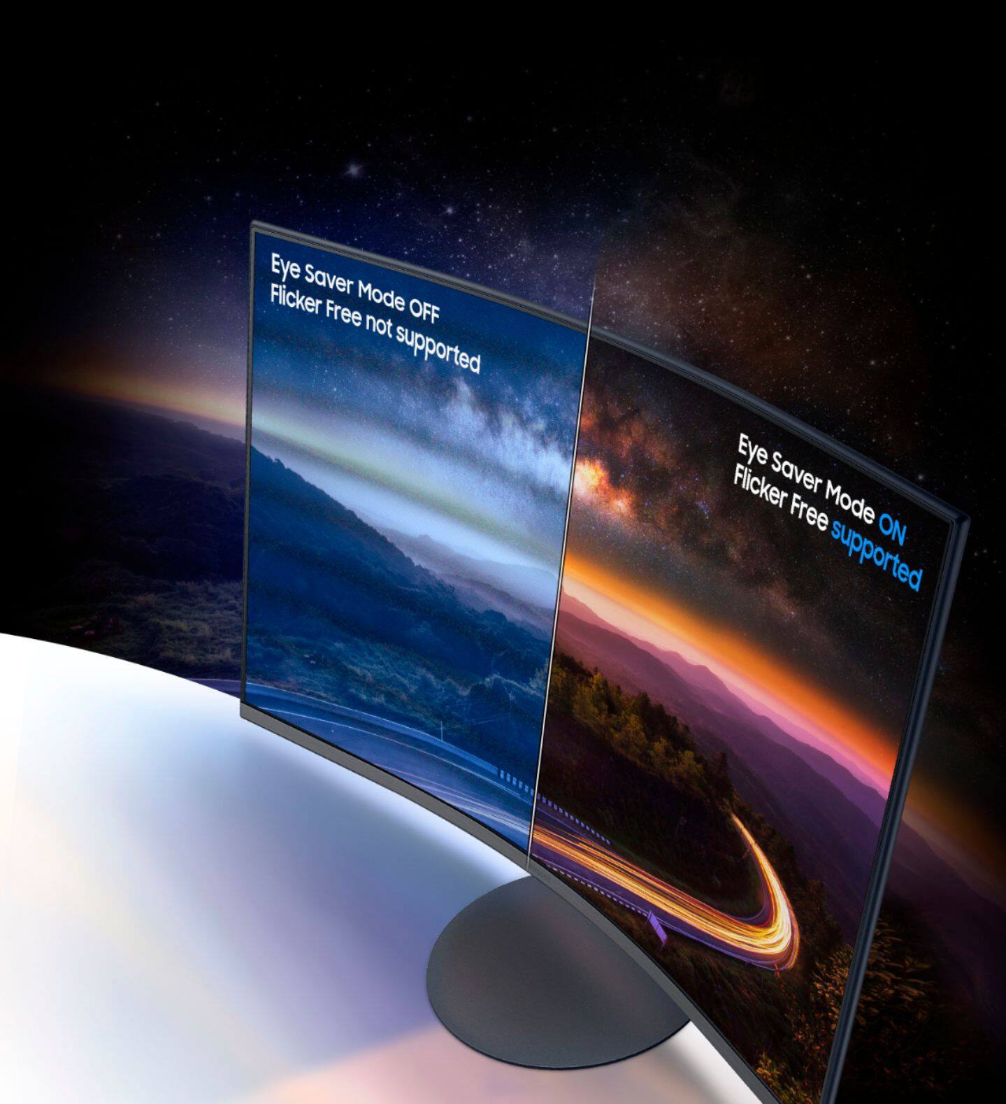 Alt View 13. Samsung - T55 Series 27" LED 1000R Curved FHD FreeSync Monitor with Speakers (DisplayPort, HDMI, VGA) - Black.