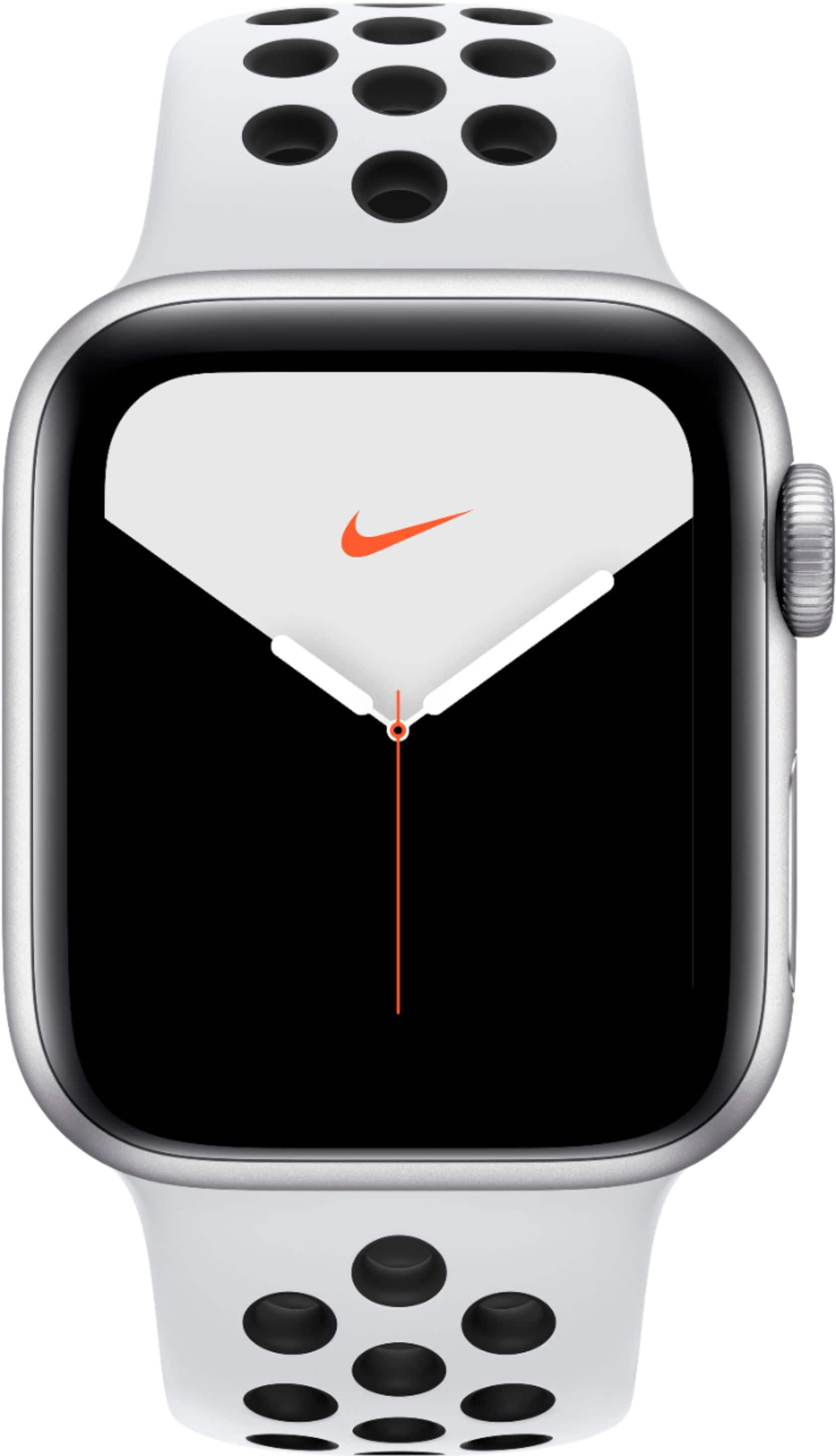 Alt View 11. Apple - Geek Squad Certified Refurbished Apple Watch Nike Series 5 (GPS) 40mm Aluminum Case with Nike Sport Band.