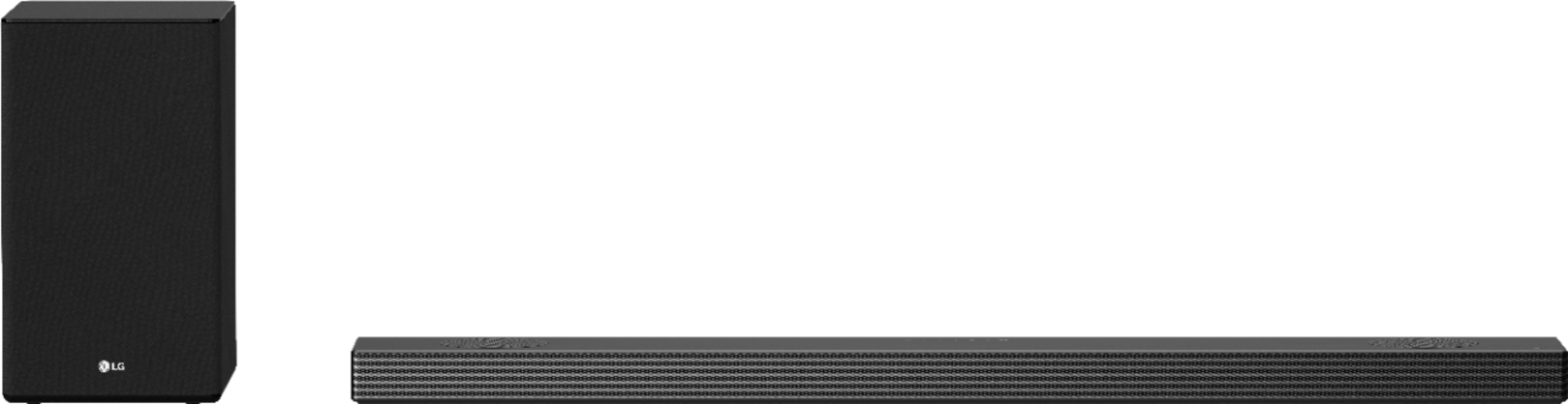 LG - 5.1.2-Channel 520W Soundbar System with Wireless Subwoofer and 4K & HDR Support and Dolby Atmos with Google Assistant - Black