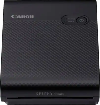 Front. Canon - SELPHY Square QX10 Wireless Photo Printer - Black.