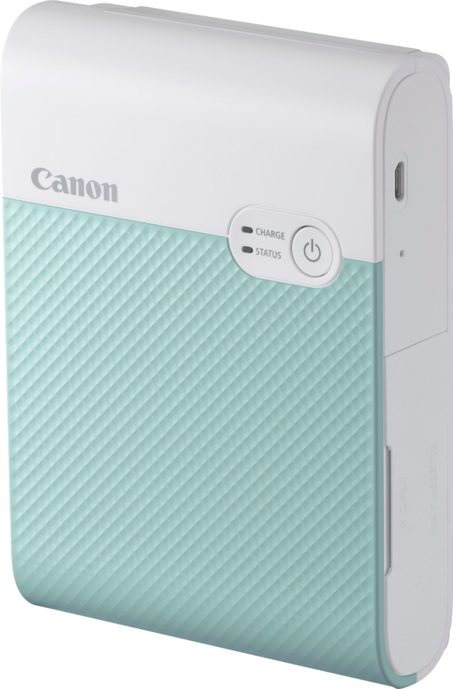 Left View: Canon - SELPHY Square QX10 Wireless Photo Printer - Green