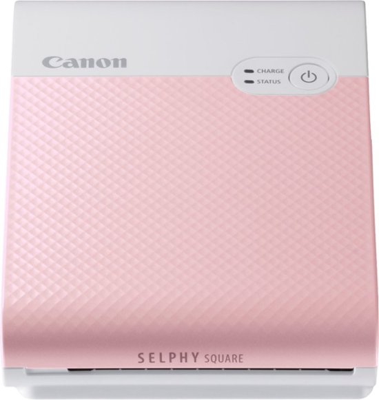Front Zoom. Canon - SELPHY Square QX10 Wireless Photo Printer - Pink.