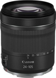 Canon - RF 24-105mm F4-7.1 IS STM Standard Zoom Lens for RF Mount Cameras - Black - Front_Zoom