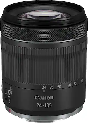 Front. Canon - RF24-105mm F4-7.1 IS STM Standard Zoom Lens for EOS R-Series Cameras - Black.