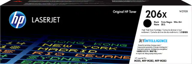 Front. HP - 206X High-Yield Toner Cartridge - Black.