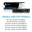 The image features a box of HP LaserJet toner cartridges, which are designed to work with various HP printers. The toner cartridges come in different sizes and capacities, such as 206x, 255dw, 255nw, 282nw, 283cdw, 283fdn, and 283fdw. These toner cartridges are compatible with HP printers and can be used to print high-quality documents and images.