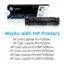 The image features a box of HP LaserJet toner cartridges, which are designed to work with various HP printers. The toner cartridges are advertised as being compatible with the following HP printers:

1. HP Color LaserJet Pro M255dw
2. HP Color LaserJet Pro M255nw
3. HP Color LaserJet Pro MFP M282nw
4. HP Color LaserJet Pro MFP M283cdw
5. HP Color LaserJet Pro MFP M283fdn
6. HP Color LaserJet Pro MFP M283fdw

The box of toner cartridges is displayed on a white background, with the HP logo visible in the top left corner. The advertisement emphasizes the compatibility of these toner cartridges with various HP printers, making them a practical choice for users of these devices.