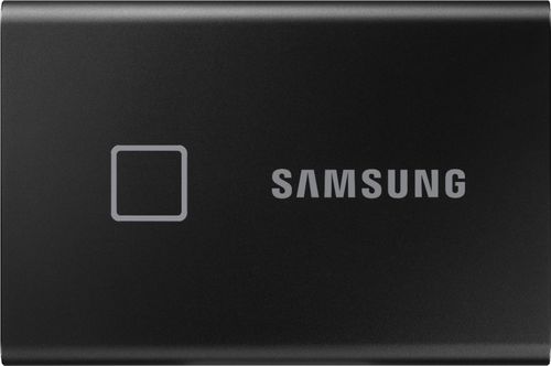 Samsung - Refurbished T7 Touch 500GB External USB 3.2 Gen 2 Portable Solid State Drive with Hardware Encryption - Black