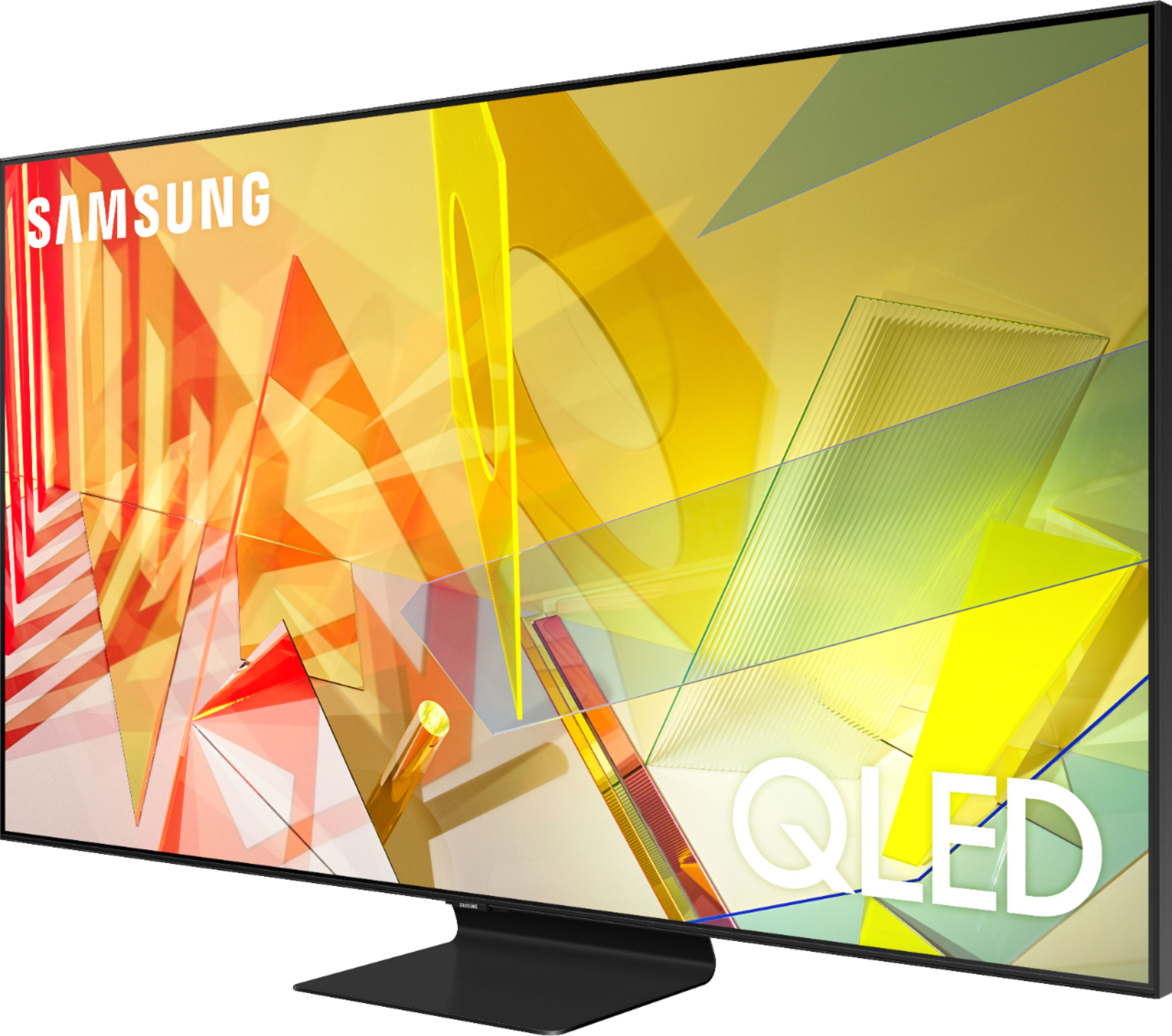 Left View: Samsung - 55" Class Q90T Series QLED 4K UHD Smart Tizen TV