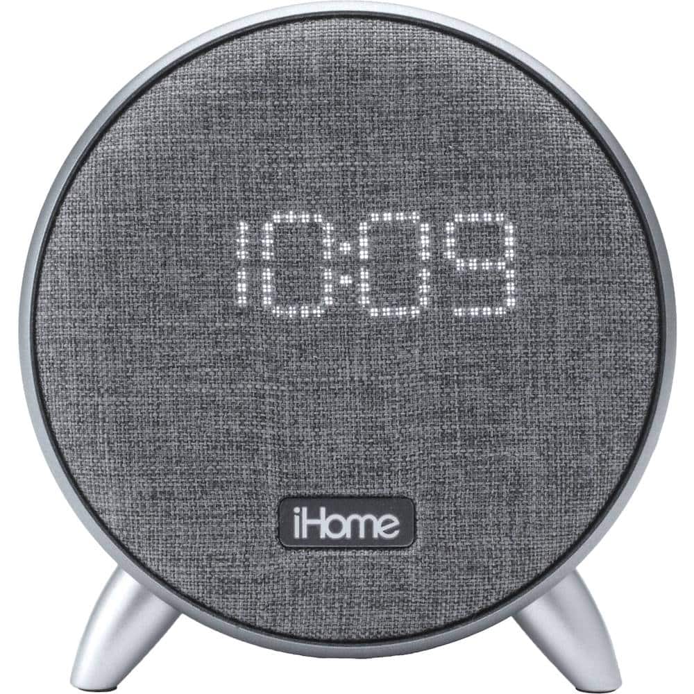 Front. iHome - PowerClock - Bluetooth Alarm Clock with Dual USB Charging and Ambient Light.