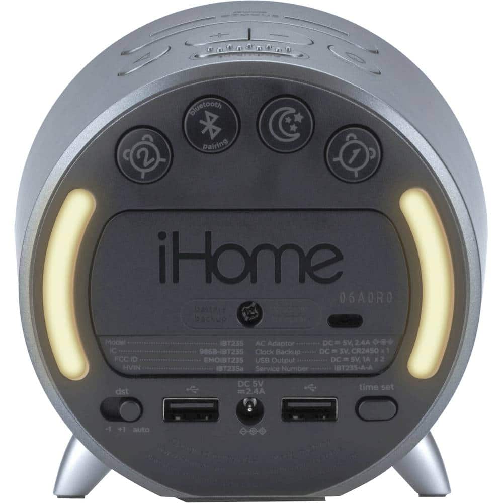 Alt View 12. iHome - PowerClock - Bluetooth Alarm Clock with Dual USB Charging and Ambient Light.