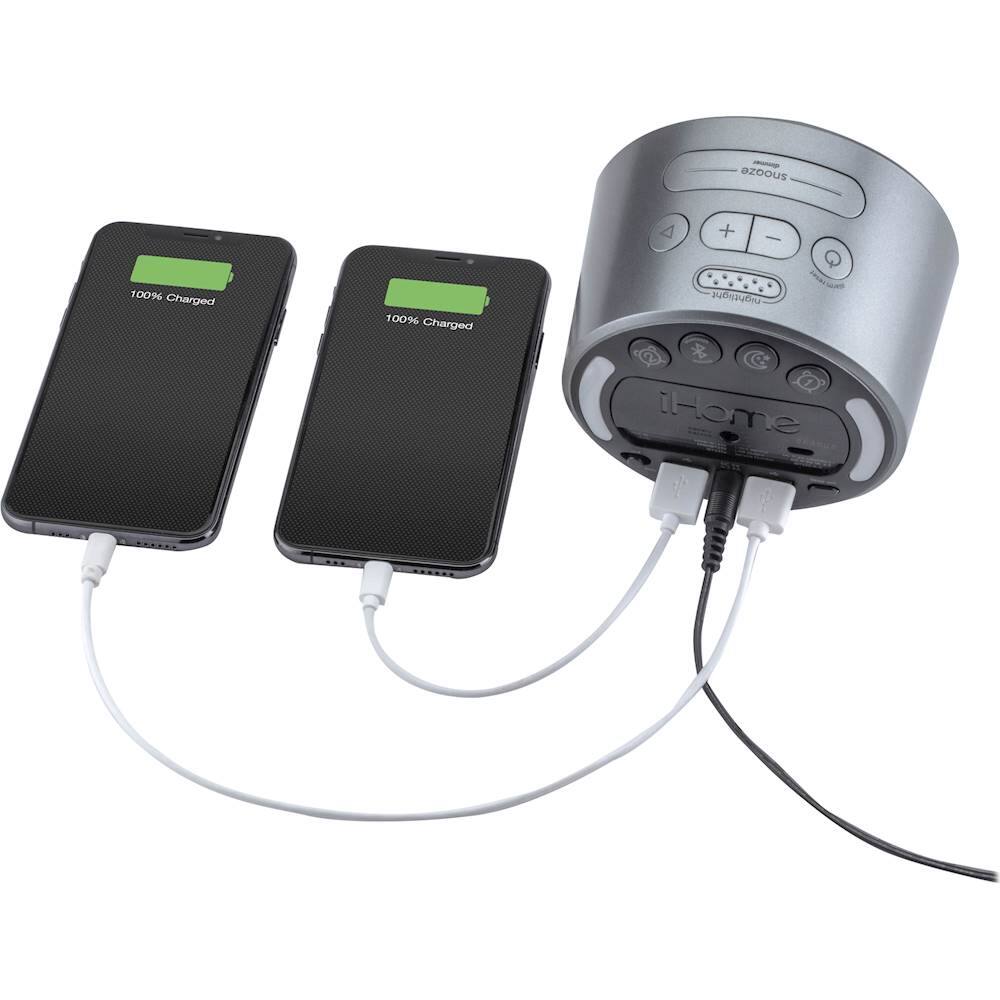 Alt View 14. iHome - PowerClock - Bluetooth Alarm Clock with Dual USB Charging and Ambient Light.
