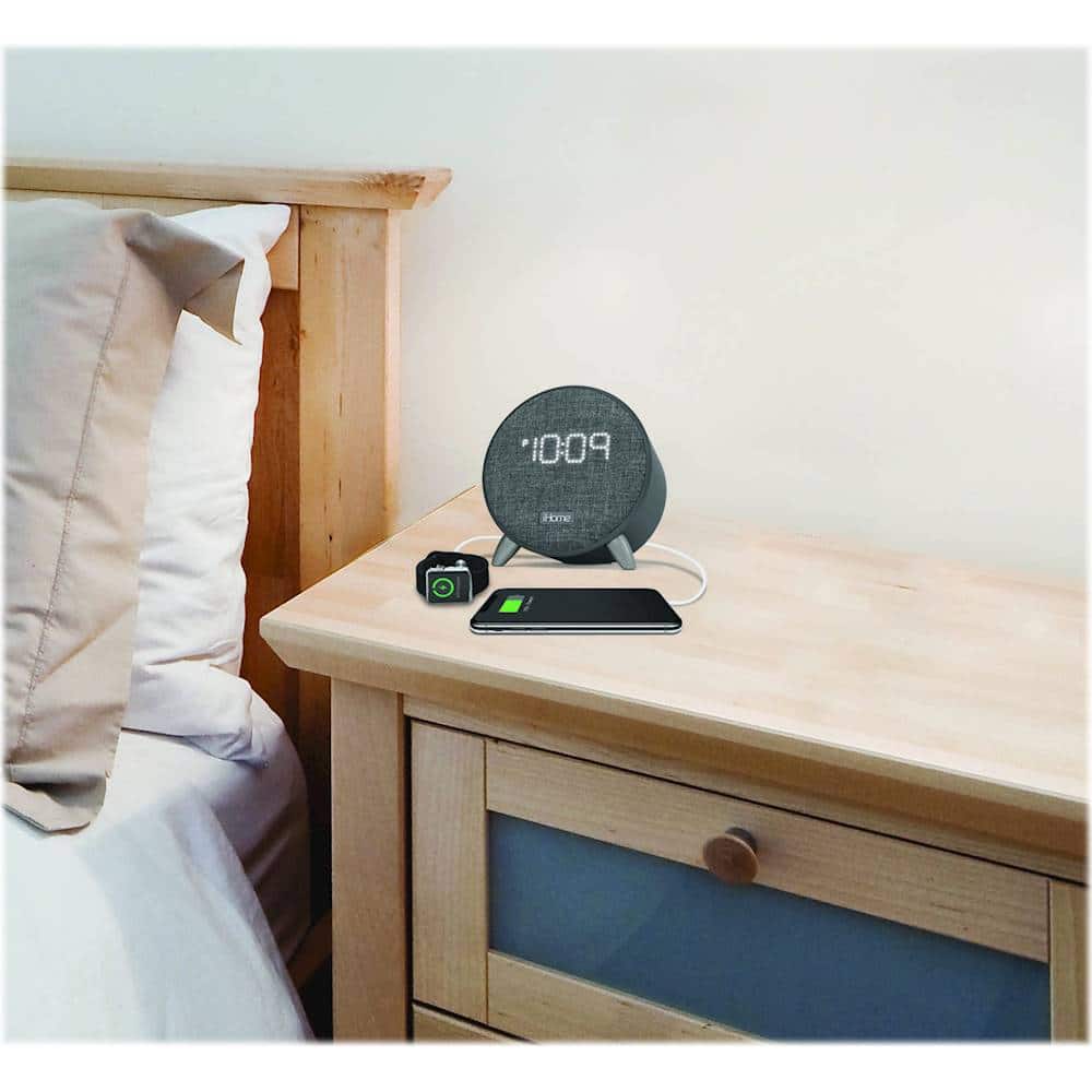 Alt View 16. iHome - PowerClock - Bluetooth Alarm Clock with Dual USB Charging and Ambient Light.