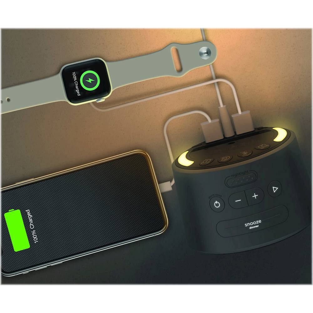 Alt View 17. iHome - PowerClock - Bluetooth Alarm Clock with Dual USB Charging and Ambient Light.