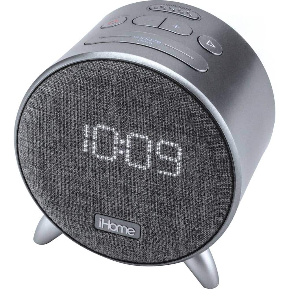 Left. iHome - PowerClock - Bluetooth Alarm Clock with Dual USB Charging and Ambient Light.