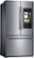 Angle Zoom. Samsung - 25.1 Cu. Ft. French Door Refrigerator with Family Hub - Stainless steel.