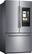 Angle. Samsung - 25.1 Cu. Ft. French Door Refrigerator with Family Hub - Stainless steel.