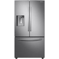 Samsung - 28 cu. ft. French Door Refrigerator with External Water & Ice Dispenser - Stainless Steel - Front_Zoom