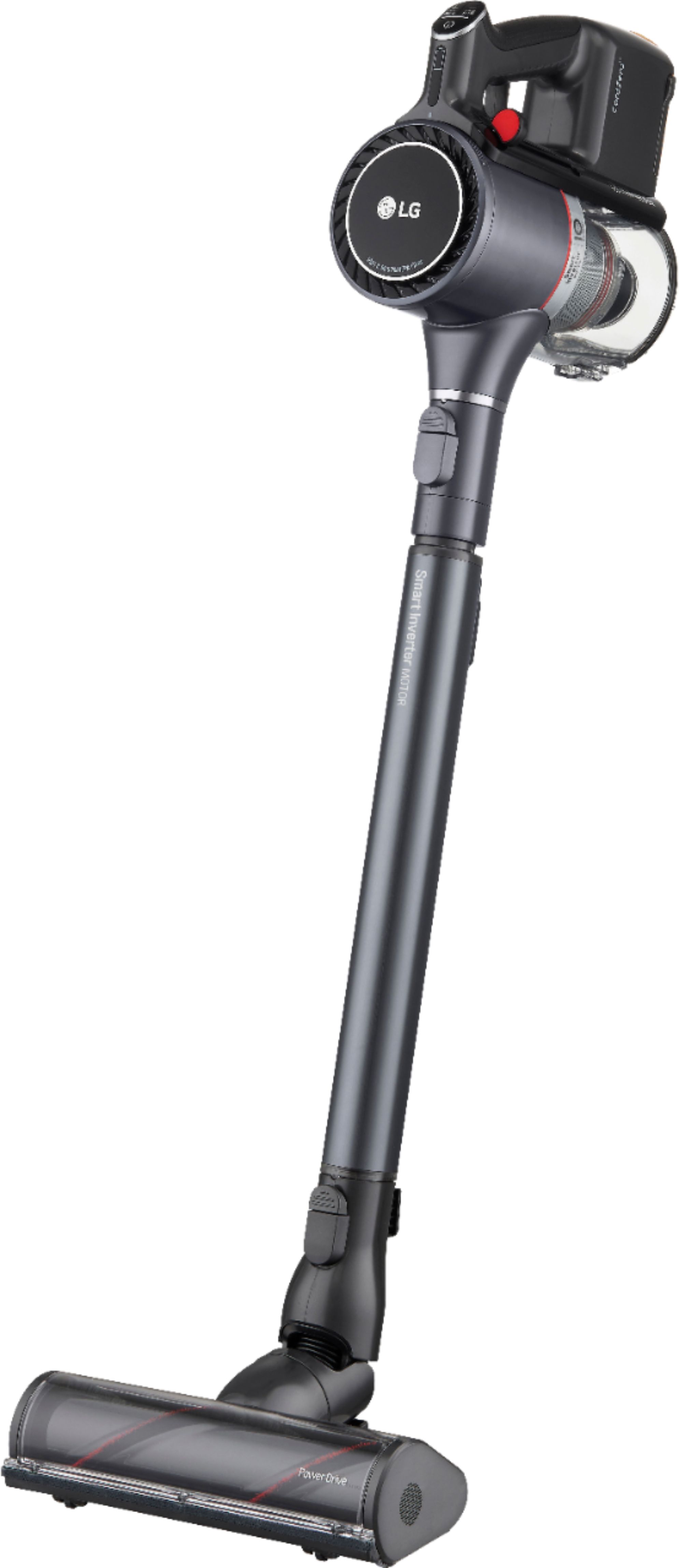 Angle View: LG - CordZero Cordless Stick Vacuum with Kompressor Technology and 120-Minute Run Time - Iron Gray