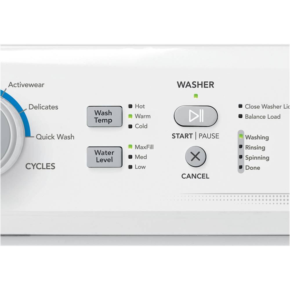 Alt View 19. Frigidaire - 3.9 Cu. Ft. Top Load Washer and 5.5 Cu. Ft. Electric Dryer Laundry Center with MaxFill - White.