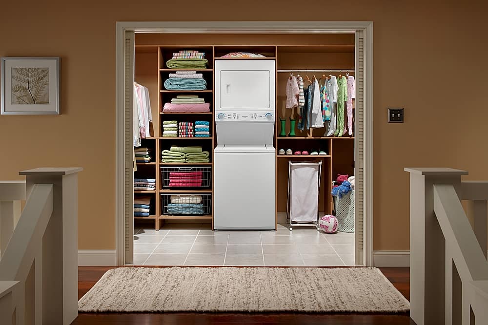 Alt View 20. Frigidaire - 3.9 Cu. Ft. Top Load Washer and 5.5 Cu. Ft. Electric Dryer Laundry Center with MaxFill - White.