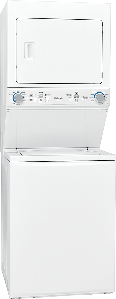 Left View: Frigidaire - 3.9 Cu. Ft. High Efficiency Top Load Washer and 5.6 Cu. Ft. Electric Dryer Laundry Center - White