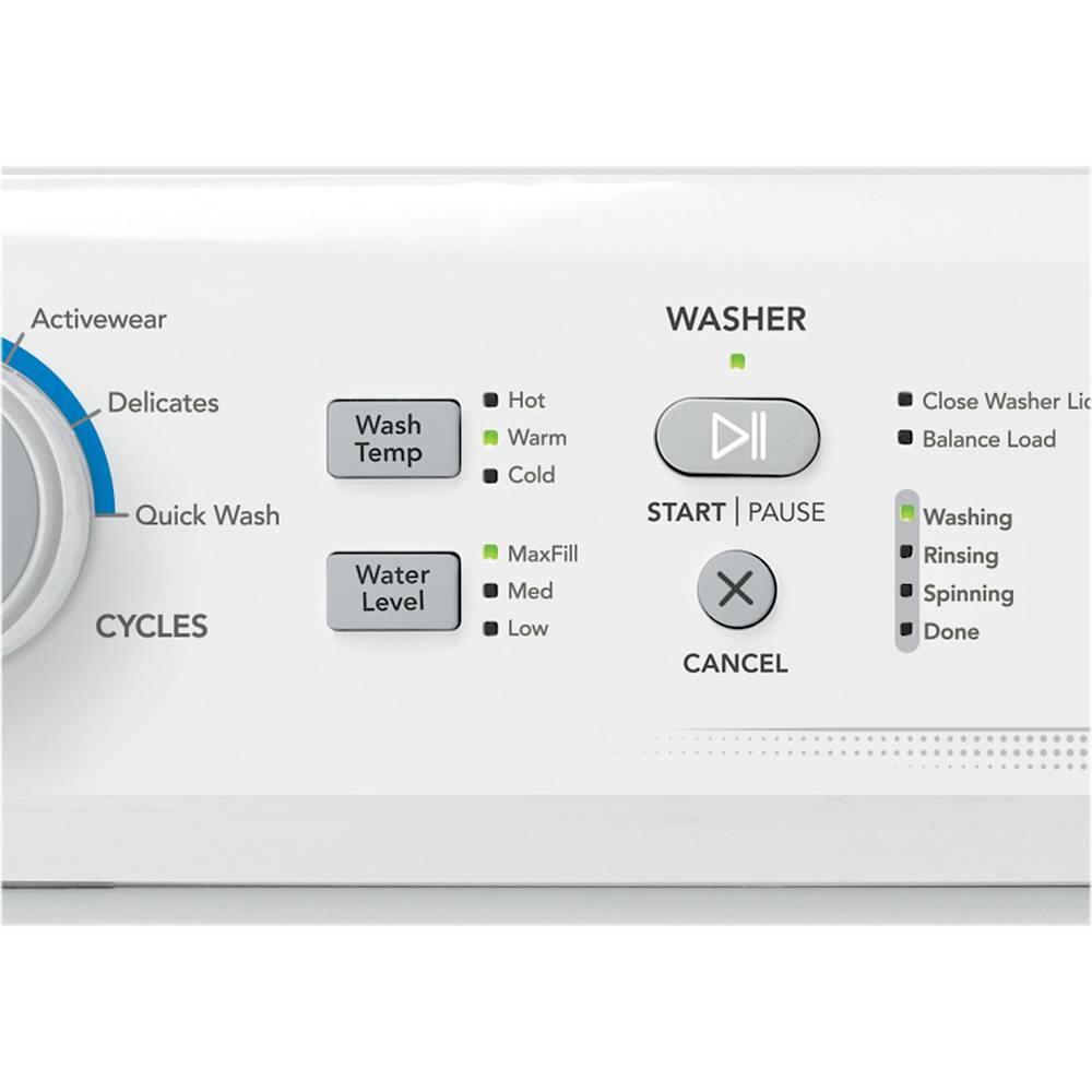 Alt View 19. Frigidaire - 3.9 Cu. Ft. High Efficiency Top Load Washer and 5.6 Cu. Ft. Gas Dryer Laundry Center.