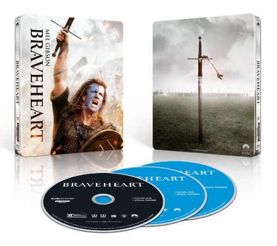 Front Standard. Braveheart [25th Anniversary] [SteelBook] [4K Ultra HD Blu-ray/Blu-ray] [1995].