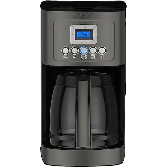 Cuisinart 14 Cup Coffee Maker with Water Filtration Black Stainless Steel DCC 3200BKSP1 Best Buy